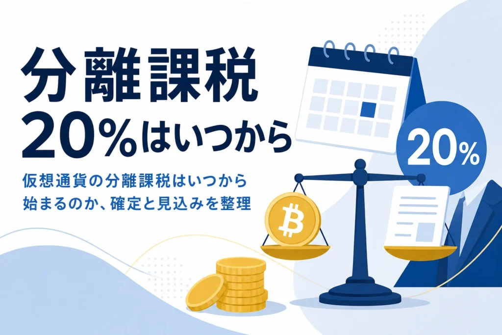 仮想通貨の分離課税20%はいつから始まるか