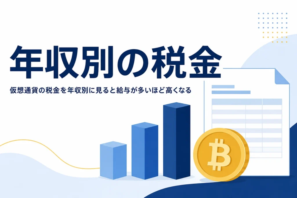 仮想通貨の税金を年収別に見るアイキャッチ
