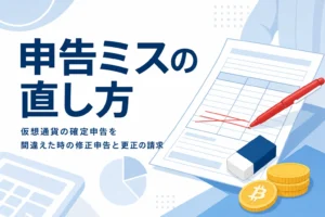 仮想通貨の確定申告を間違えた時の直し方