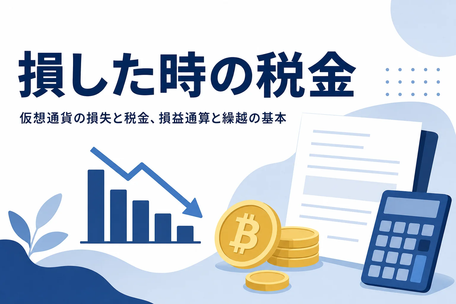 仮想通貨で損失が出た時の税金と損益通算の基本