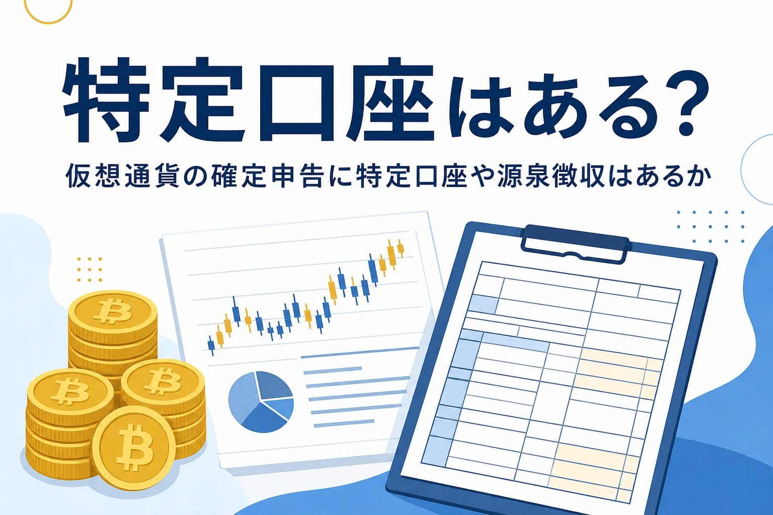 仮想通貨の確定申告と特定口座・源泉徴収